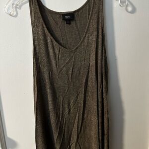 H&M Metallic Bronze Scoop Neck Tank Top